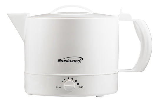 Brentwood White Plastic Electric Hot Pot 32 oz.