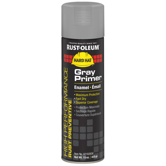 Rustoleum V2182-838 15 Oz Gray Primer Professional High Performance Enamel Spray (Pack of 6)