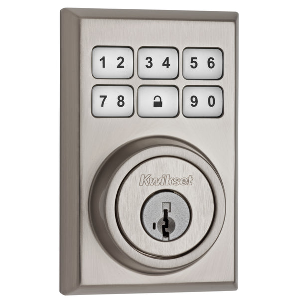 Cerrojo de seguridad contemporáneo Z-Wave 910 CNT ZW 26D SMT CP - Cromo satinado