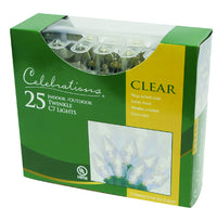 Sienna  C7  Clear/Warm White  25 count Twinkling  String Lights  24 ft.