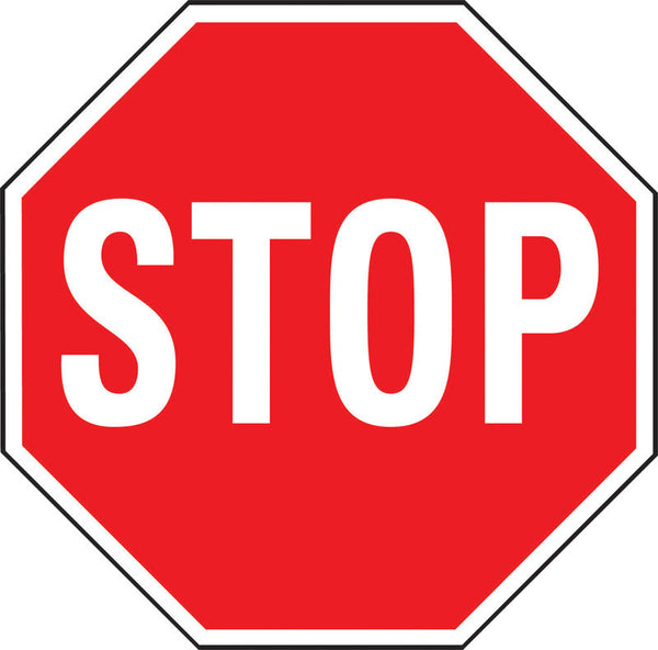SIGN STOP 18" ALUM