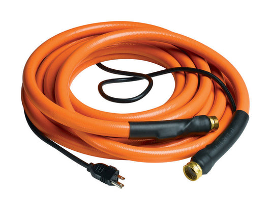 API Winterflo Orange PVC 150 PSI Heated Hose 5/8 Dia. in. x 50 L ft. with 6 ft. Cord