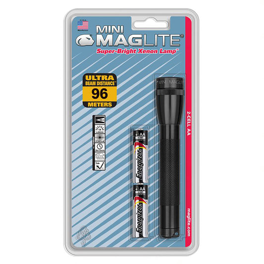 Maglite 14 lm Black Incandescent Mini Flashlight AA Battery