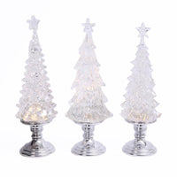 Gerson LED Assorted Water Globe Indoor Christmas Decor 15 in.