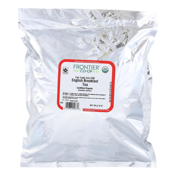 Té de hierbas Frontier, orgánico, de comercio justo, certificado, Black English Breakfast - Artículo individual a granel - 1 lb