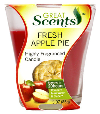 Fragrance Candle, Fresh Apple Pie, 3-oz. (Pack of 12)