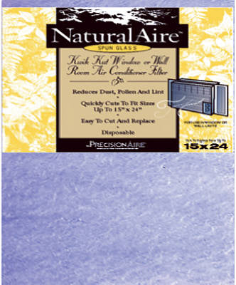 AAF Flanders NaturalAire 15 in. W x 24 in. H x 1/2 in. D Fiberglass Air Conditioner Filter (Pack of 24)