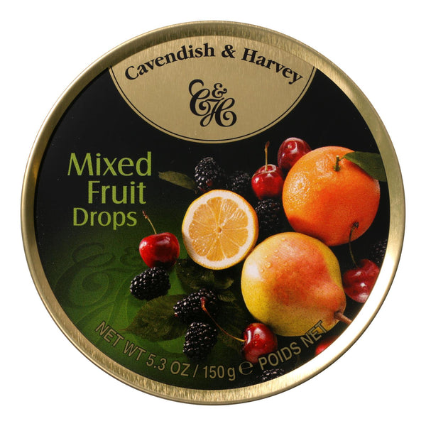Cavendish and Harvey Fruit Tin - Mixed - Case of 12 - 5.3 oz (Pack of 12)