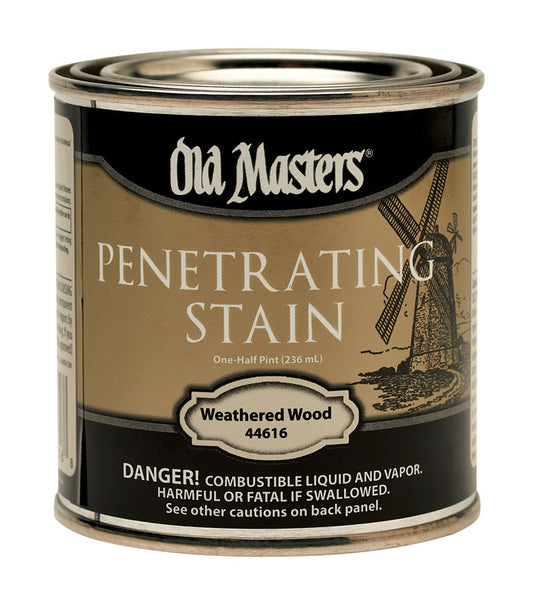Old Masters Semi-Transparent Weathered Wood Oil-Based Penetrating Stain 0.5 pt