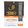 Perky Jerky Turkey Jerky, Sweet & Snappy  - Case of 8 - 2.2 OZ