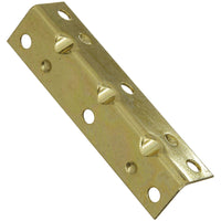 National Hardware 3-1/2 in. H X 3/4 in. W Brass-Plated Steel Brace