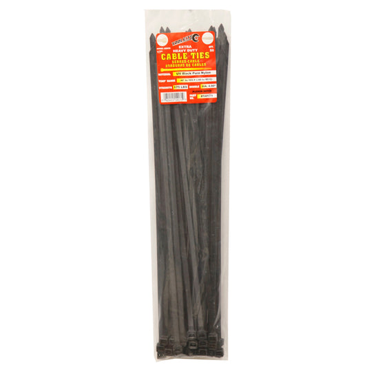 Tool City  17 in. L Black  Cable Tie  50 pk