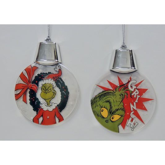 Enesco  Department 56  Grinch Holidazzler  Christmas Ornaments  Plastic  1 pk (Pack of 12)