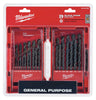 Milwaukee  Thunderbolt  Black Oxide  Drill Bit Set  29 pc.