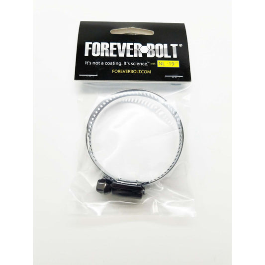 FOREVERBOLT 1-1/16 in to 2 in. SAE 24 Black Hose Clamp Stainless Steel Band