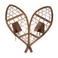 Creative Co-Op Brown Snowshoe Indoor Christmas Decor 9 in.