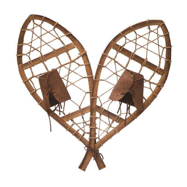 Decoración navideña para interiores con raquetas de nieve marrones de Creative Co-Op, 9 pulgadas (paquete de 6)