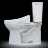 TOTO® Drake® Transitional WASHLET®+ Two-Piece Elongated 1.28 GPF Universal Height TORNADO FLUSH® Toilet with C2 Bidet Seat, Cotton White - MW7863074CEFG#01