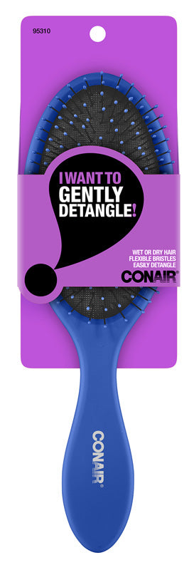 Conair 95310 9.5 Blue/Black Detangling Cushion Brush (Pack of 3)
