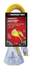 Monster Just Power It Up Outdoor 2 ft. L Yellow Extension Cord 12/3 SJTW