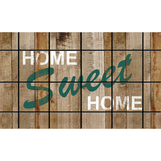Sports Licensing Solutions Home Sweet Home Multicolor Nylon Nonslip Floor Mat 30 L x 18 W