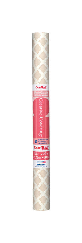 Con-Tact Brand Creative Covering 20 ft. L x 18 in. W Talisman Pale Gray Self-Adhesive Shelf Liner