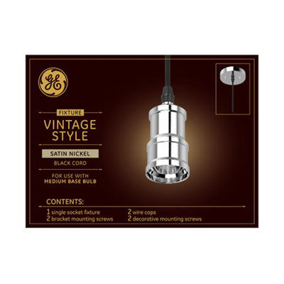 GE Lighting Vintage Style Satin Nickel Silver 1 lights Pendant Light