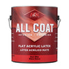 H&K Paints All-Coat Flat Basic White Acrylic Latex Paint Indoor/Outdoor 1 gal. (Pack of 4)