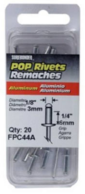 Aluminum Rivet, Medium, 1/8-In. Dia., 20-Pk. (Pack of 5)
