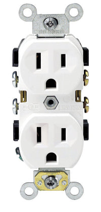 Leviton 15 amps 125 V Duplex White Outlet 5-15R 10 pk