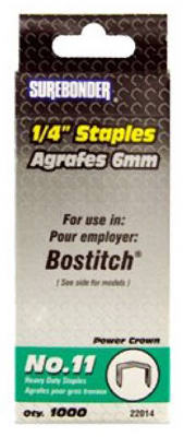 Staples, #11 Heavy-Duty, 1/4-In., 1000-Ct. (Pack of 5)