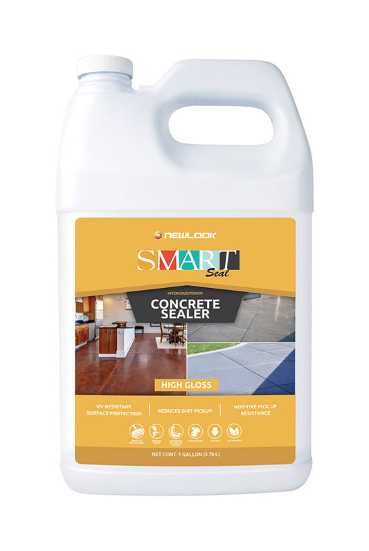 NewLook SmartSeal High-Gloss Clear Water-Based Concrete Sealer 1 gal. (Pack of 4)