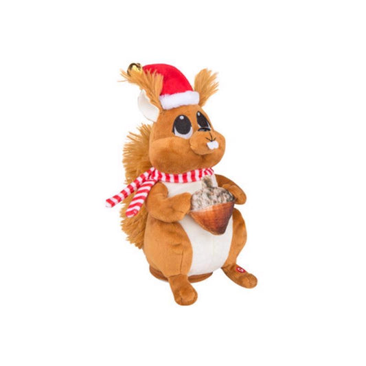 Gemmy Multicolored Singing Squirrel Indoor Christmas Decor 9.4489 in.