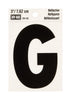 Hy-Ko 3 in. Reflective Black Vinyl Letter G Self-Adhesive 1 pc. (Pack of 10)