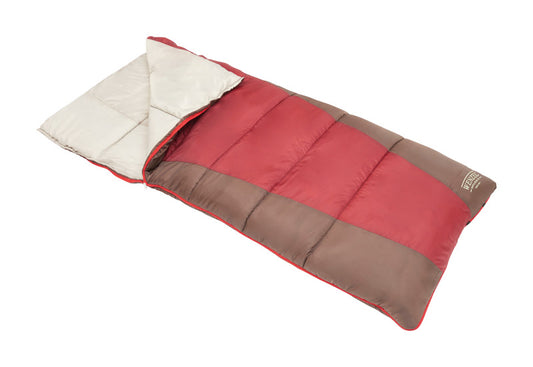 Wenzel  Gray/Red  Sleeping Bag  3 in. H x 33 in. W x 78 in. L 1 pk