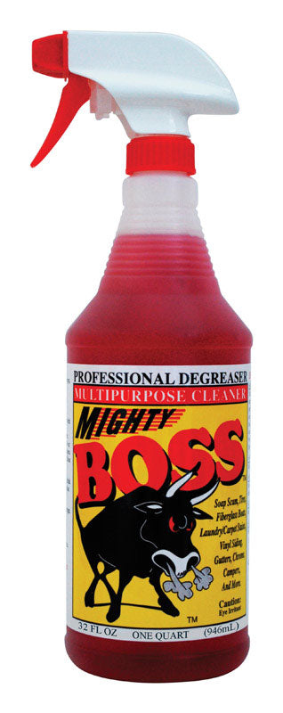 Mighty Boss Lemon Scent Cleaner and Degreaser 1 qt. Liquid (Pack of 12)