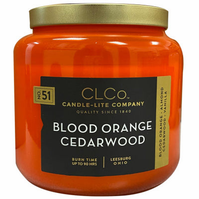 Candle Lite 4274223 14 Oz Blood Orange Cedarwood Clco Jar Candle With Metal Lid (Pack of 3)