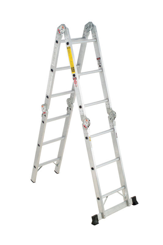 Werner 12 ft. H Aluminum Telescoping Extension Ladder Type IA 300 lb. capacity