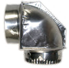 Builder's Best 4 in. D Silver Aluminum Elbow