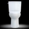 TOTO® Drake® Two-Piece Elongated 1.6 GPF Universal Height TORNADO FLUSH® Toilet with CEFIONTECT® and SoftClose® Seat, WASHLET®+ Ready, Cotton White - MS776124CSFG#01