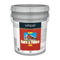 Valspar Flat White Water-Based Barn and Fence Paint Exterior 5 gal