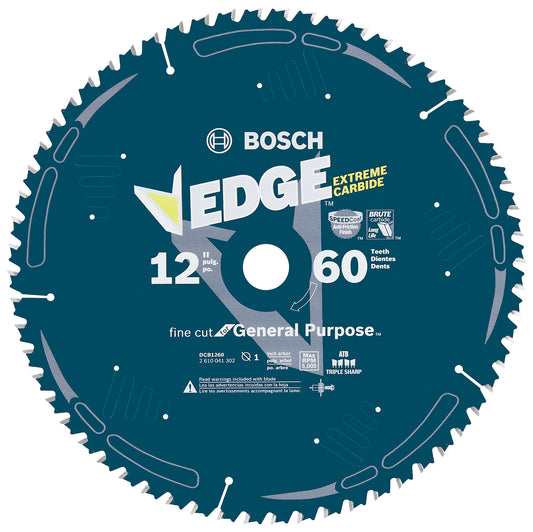 Bosch Dcb1260 12 60 Tooth Edge Circular Saw Blade For Fine Finish