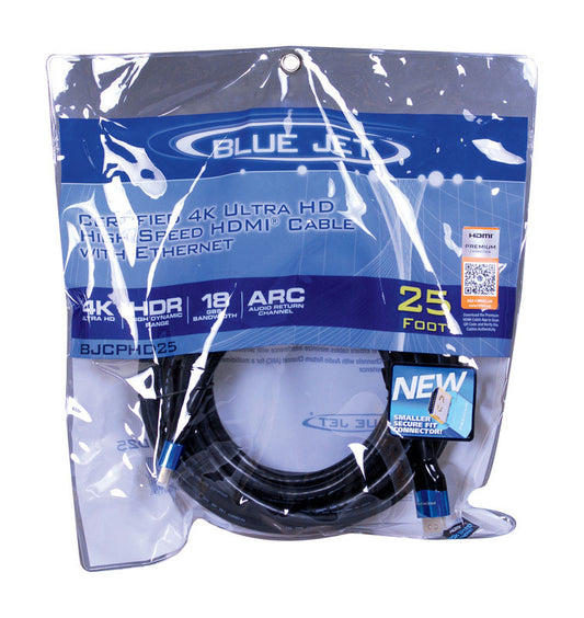 Blue Jet 25 ft. L High Speed Cable with Ethernet HDMI