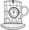 River Cottage Gardens Metal Black/White Indoor Analog Wall Clock 11.8 L x 11.8 W in.