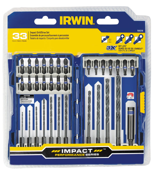 Irwin 1840318 Steel Impact Series Drill & Drive Set 33 Count