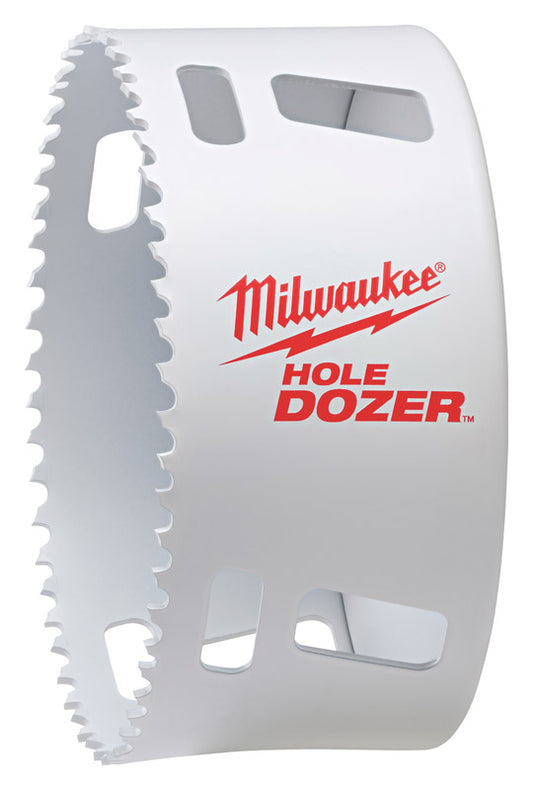 Milwaukee  Hole Dozer  4 in. Dia. x 2.6 in. L Bi-Metal  Hole Saw  1/4 in. 1 pc.