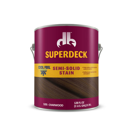 Superdeck Cool Feel Solid Charwood Acrylic Deck Stain 1 gal. (Pack of 4)
