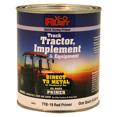 Rust-Preventative Oil-Base Brush-On Primer for Metal, Truck, Tractor, Implement & Equipment, Red, 1-Qt