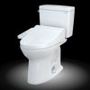 TOTO® Drake® WASHLET®+ Two-Piece Elongated 1.28 GPF Universal Height TORNADO FLUSH® Toilet with C2 Bidet Seat, 10 Inch Rough-In, Cotton White - MW7763074CEFG.10#01