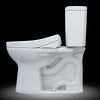 TOTO® Drake® WASHLET®+ Two-Piece Elongated 1.28 GPF Universal Height TORNADO FLUSH® Toilet with S500e Bidet Seat, Cotton White - MW7763046CEFG#01